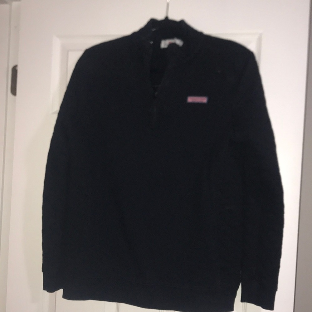 Vineyard Vines Shep Quilted Pullover sweatshirt quarter zip navy